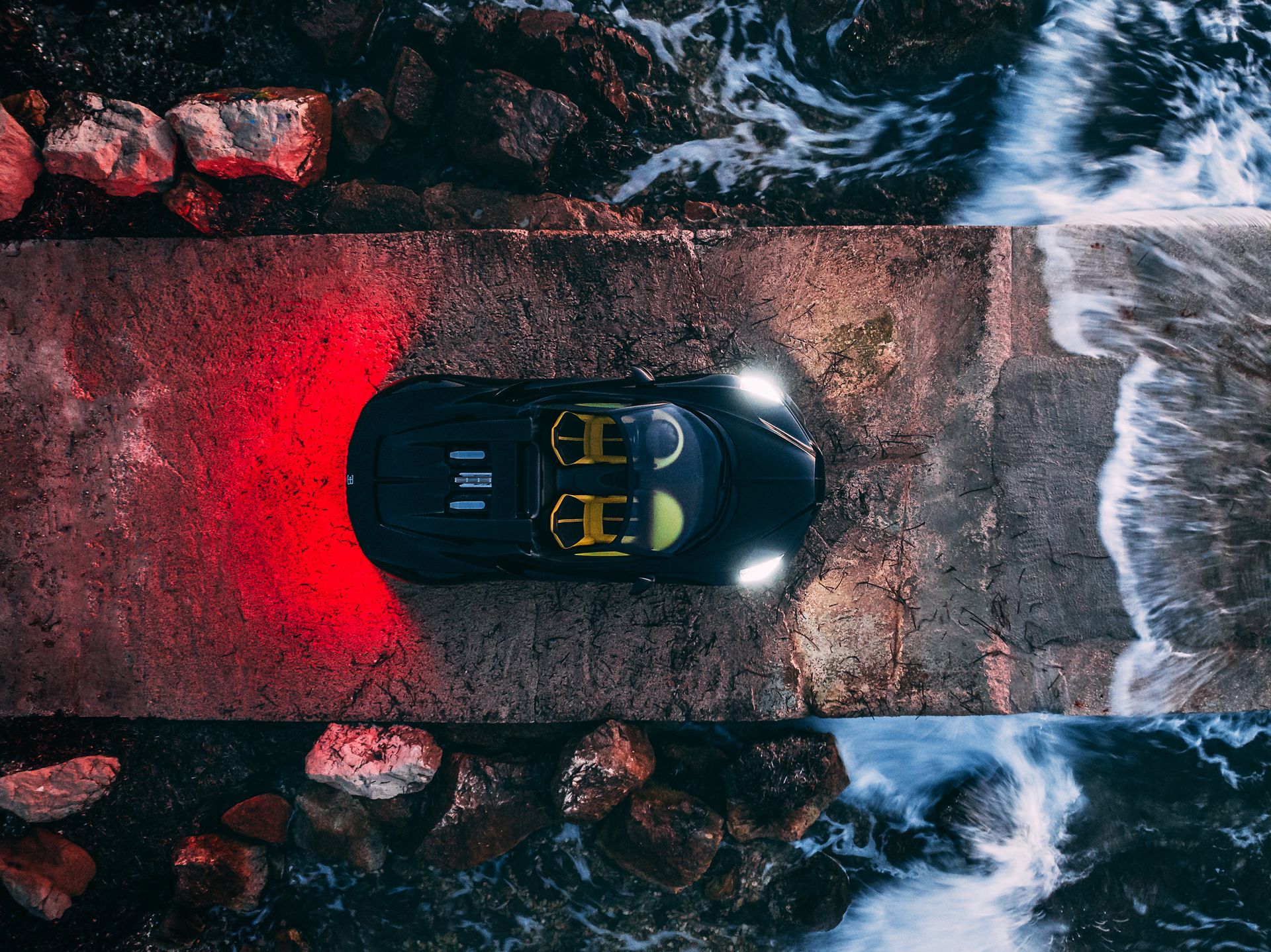 Bugatti W16 Mistral meets the wind that gave it its name